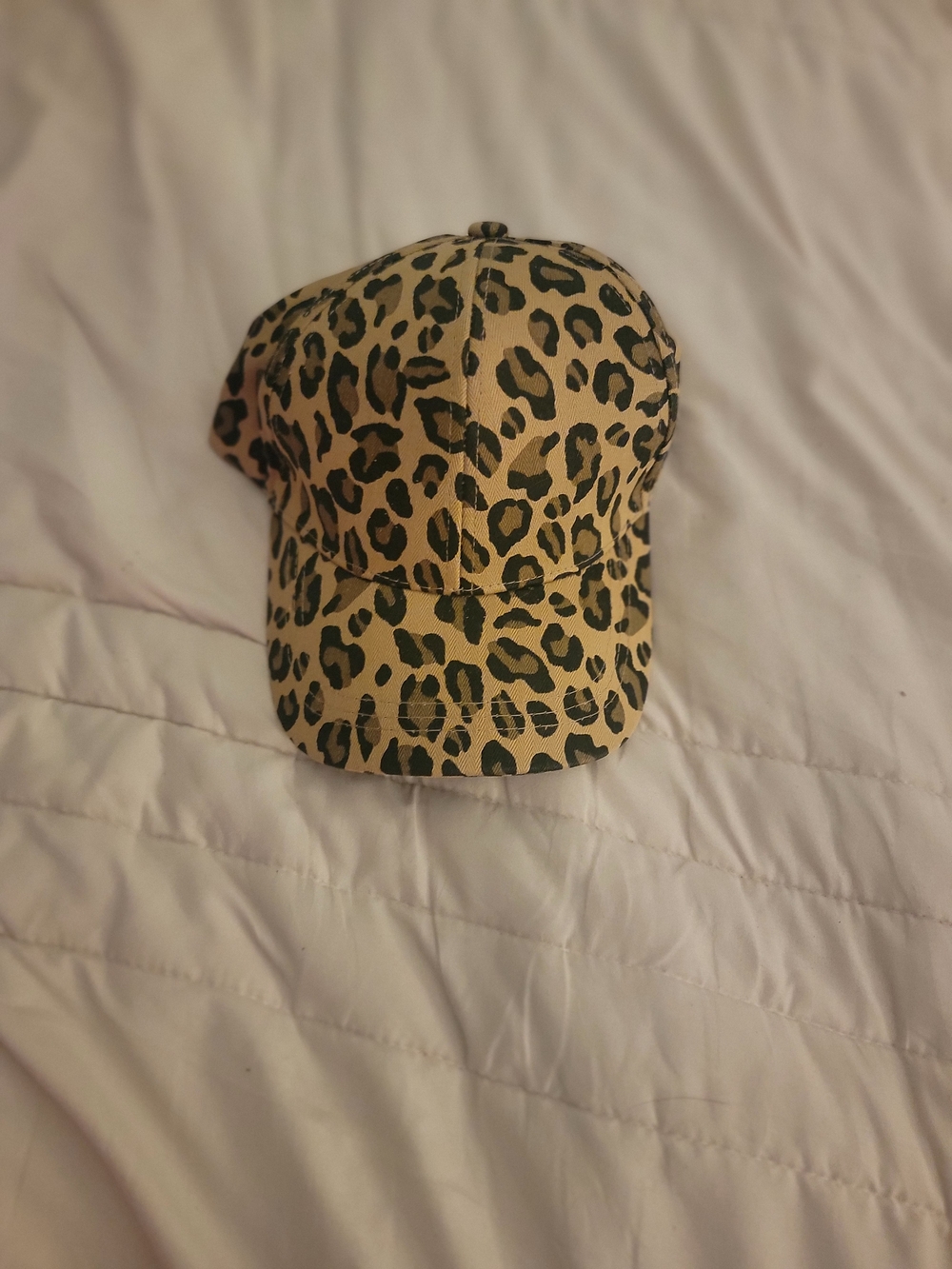 Leopard Print Baseball Cap - Tan and Black